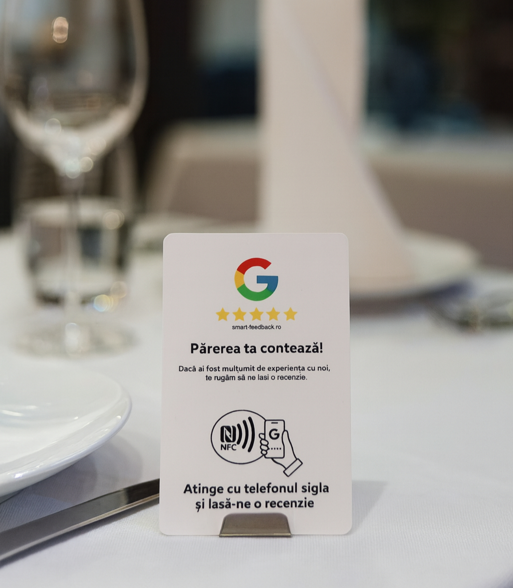 Card NFC colectare recenzii Google Smart Feedback